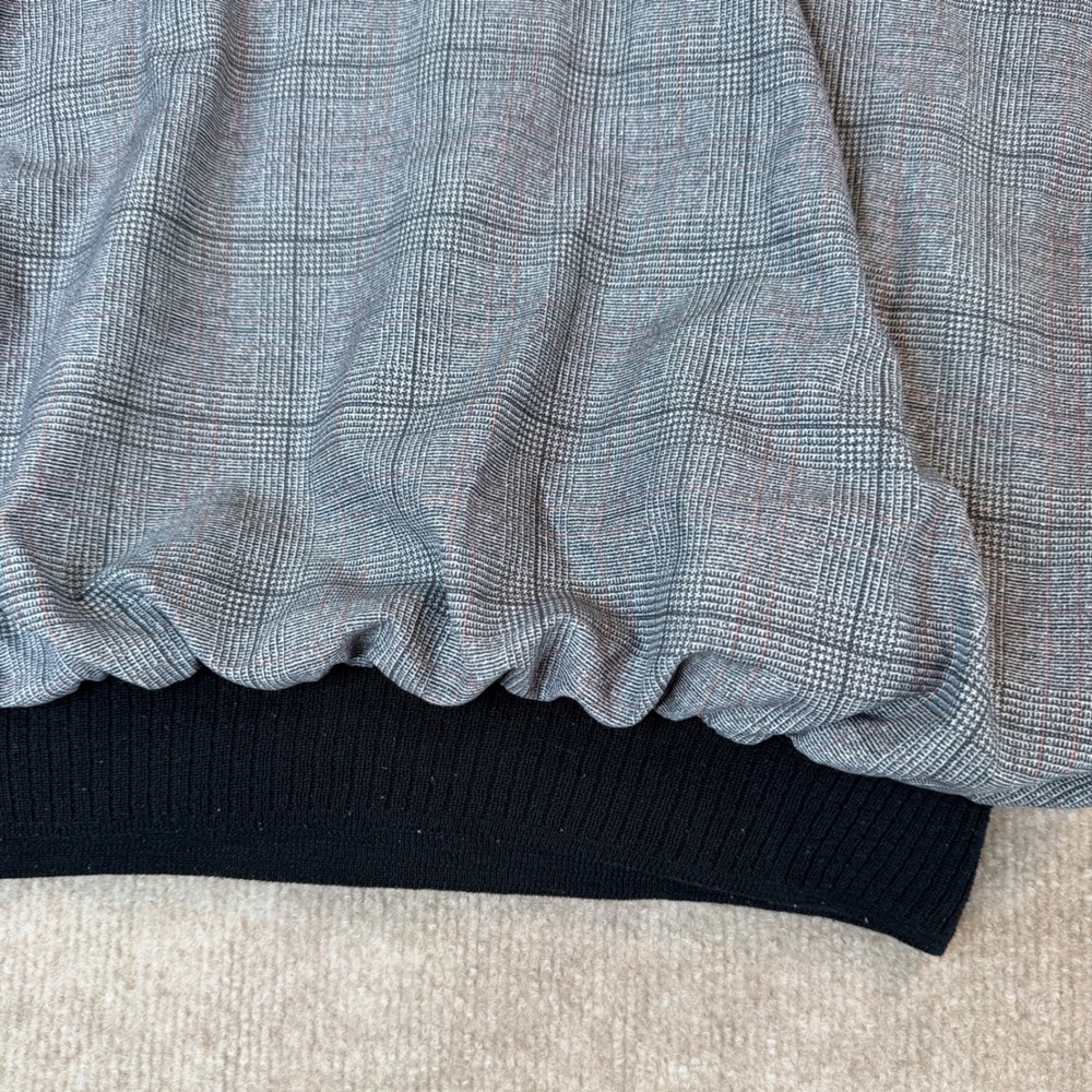 Sunderland of Scotland Mens L Golf Windshirt Grey Glen Plaid Pullover Microfiber - Picture 8 of 12